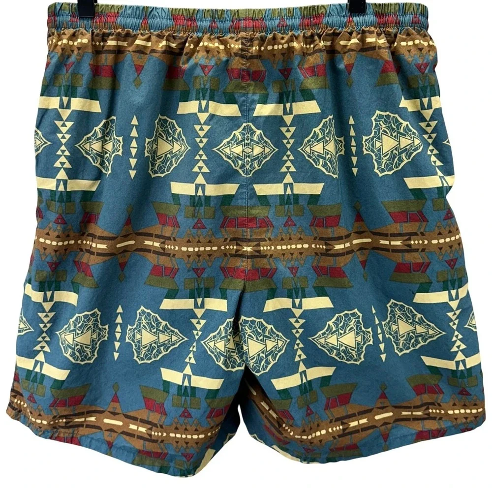 RARE VTG Polo Sport Ralph Lauren Mens Size L Swim Shorts Aztec Southwest Navajo